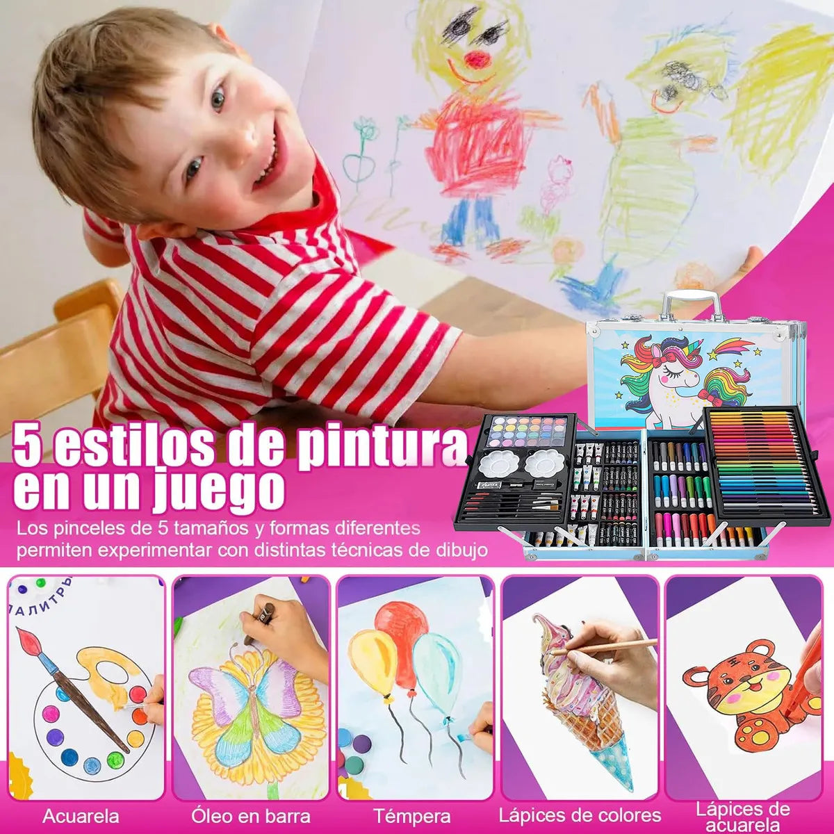 145PCS JUEGO DE PINTURAS