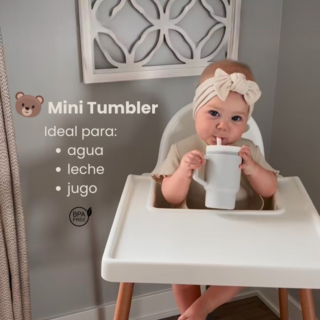 Vaso de silicona para bebé con popote