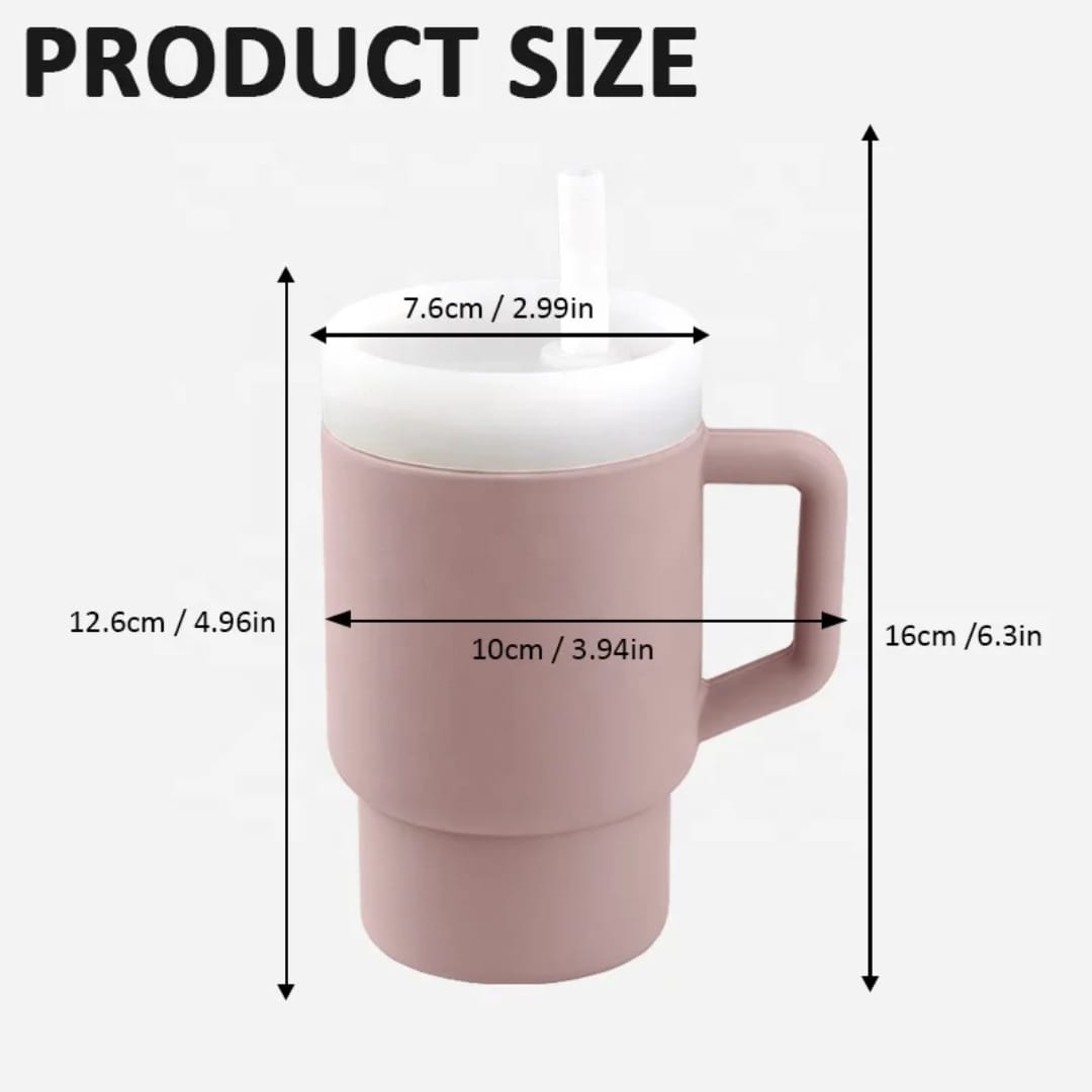 Vaso de silicona para bebé con popote