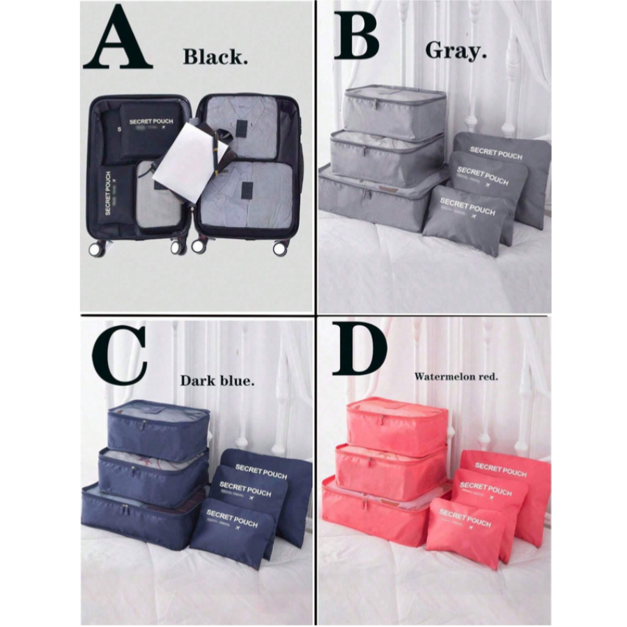 Set Kit Organizador Para Viaje 6 Piezas