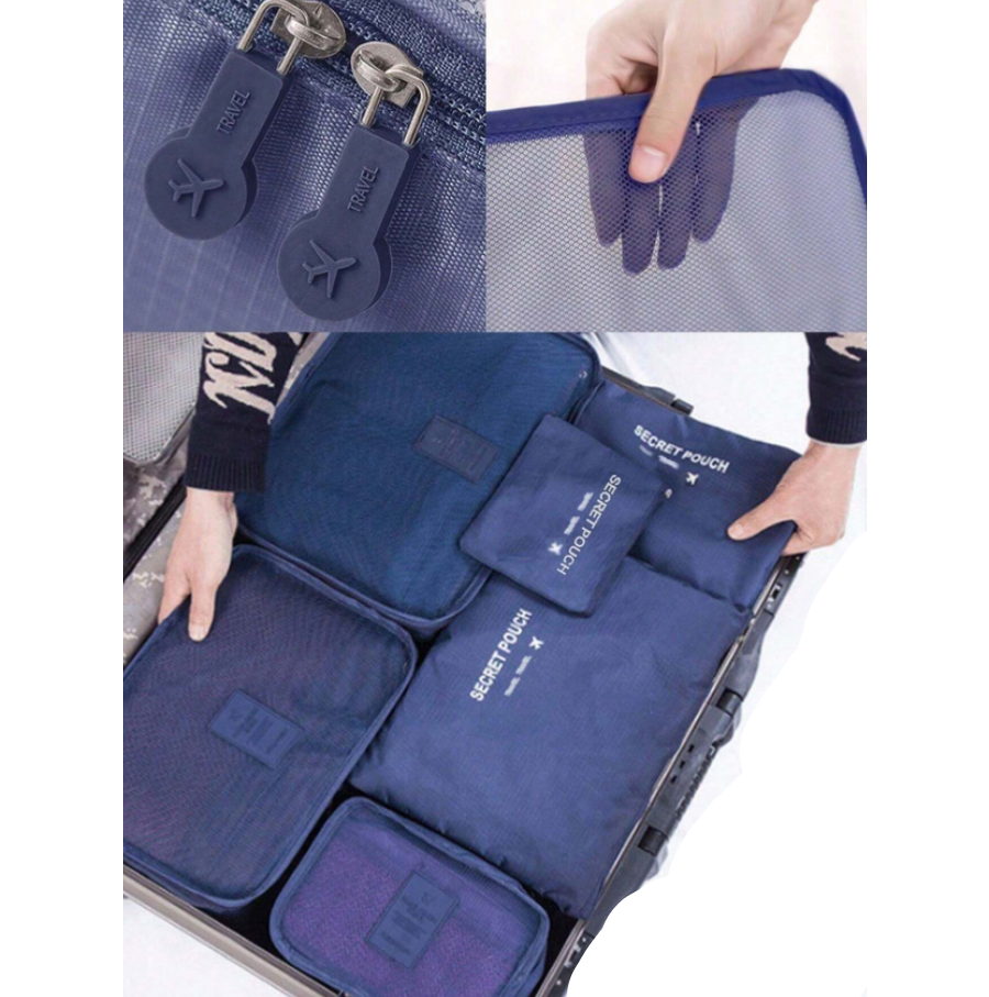 Set Kit Organizador Para Viaje 6 Piezas