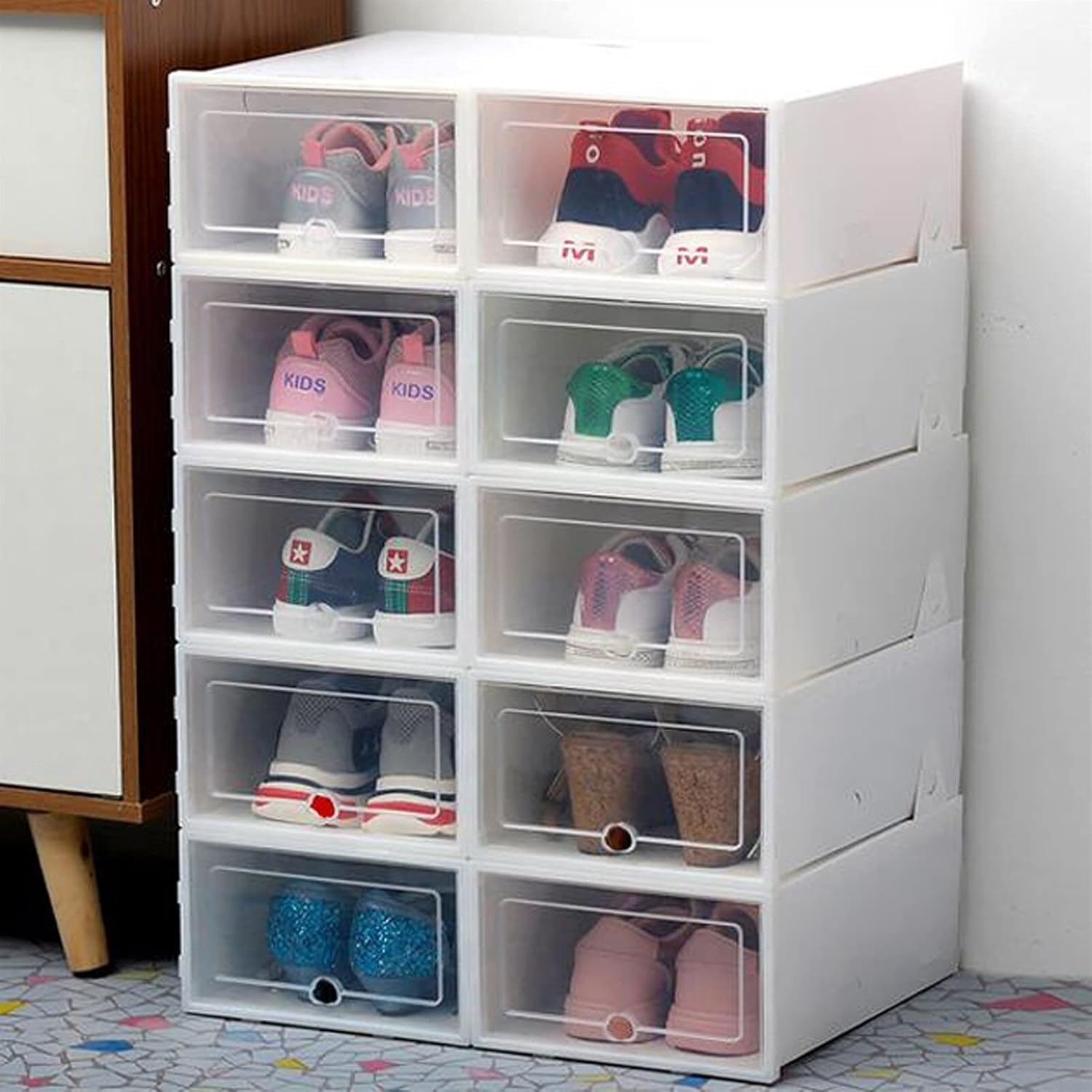 20 piezas de caja zapatera organizador